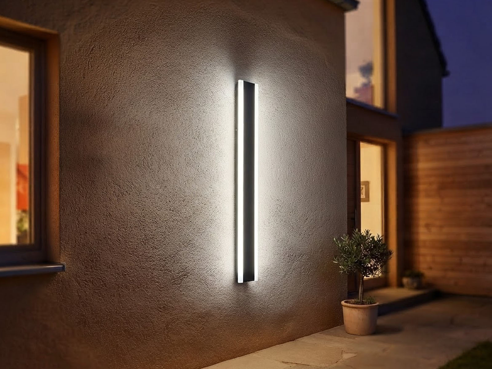 Wizualizacja Kinkiet ogrodowy LED MIRANA S 25W 120cm 4000K IP44 czarny